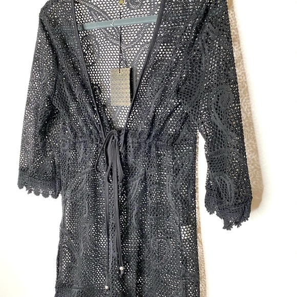 swimwear cover-up black swim beachwear NWT small large - Picture 4 of 5